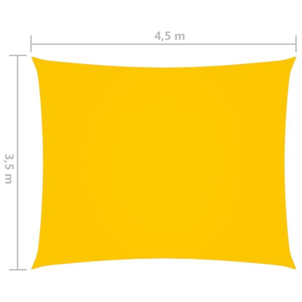 Sonnensegel Oxford-Gewebe Rechteckig 3,5x4,5 m Gelb