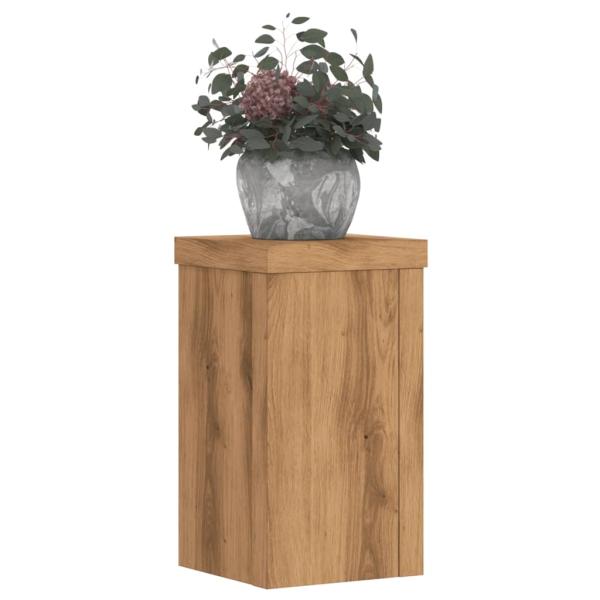 Pflanzenständer 2 Stk. Artisan-Eiche 10x10x18 cm Holzwerkstoff