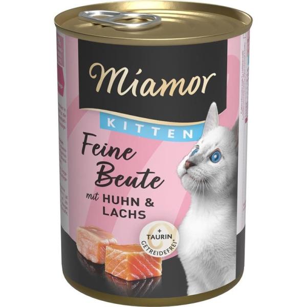 ARDEBO.de Miamor Dose Feine Beute Kitten Huhn & Lachs 400g
