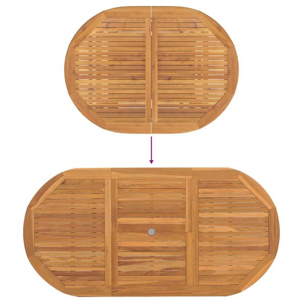 Garten Essgruppe 5 pcs Braun Massivholz Teak