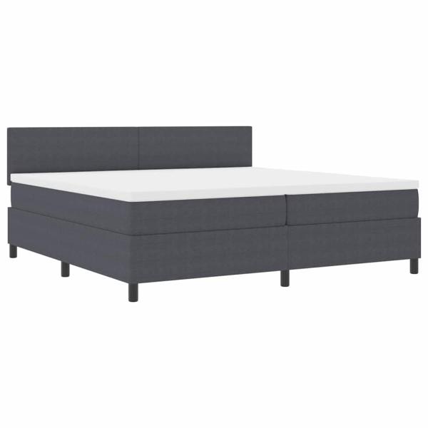 ARDEBO.de - Boxspringbett mit Matratze Dunkelgrau Cordstoff 200 x 200 cm