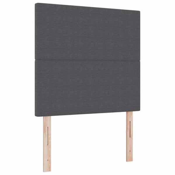Boxspringbett mit Matratze Dunkelgrau Cordstoff 120 x 200 cm