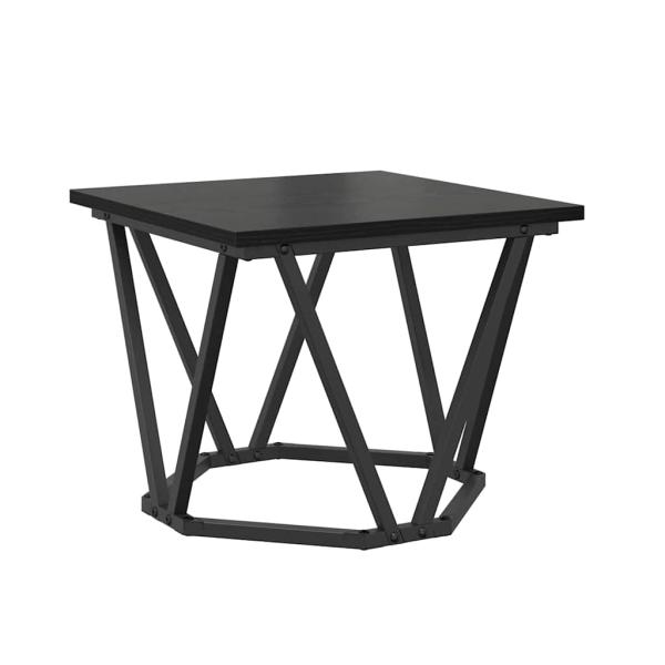 Beistelltische 3er Set Schwarz Eichenholz