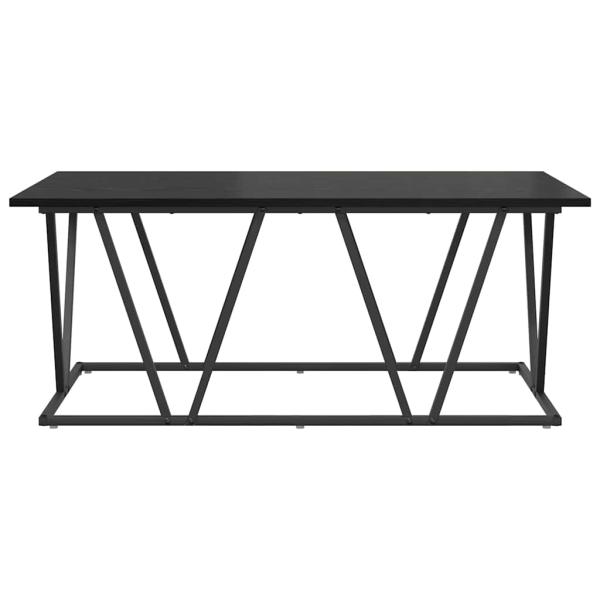 Couchtisch Schwarz Eiche 100x50x40 cm aus Holz und Metall