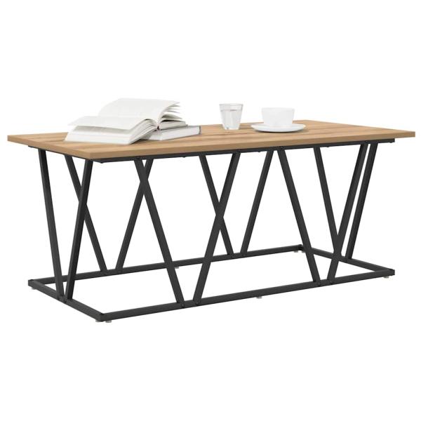 Couchtisch Artisan Eiche 100x50x40 cm aus Holzwerkstoff und Metall