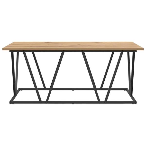 Couchtisch Artisan Eiche 100x50x40 cm aus Holzwerkstoff und Metall