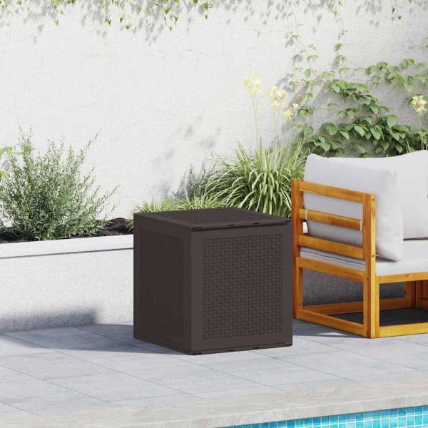ARDEBO.de - Gartenlagerbox Braun 55x53x57 cm PP