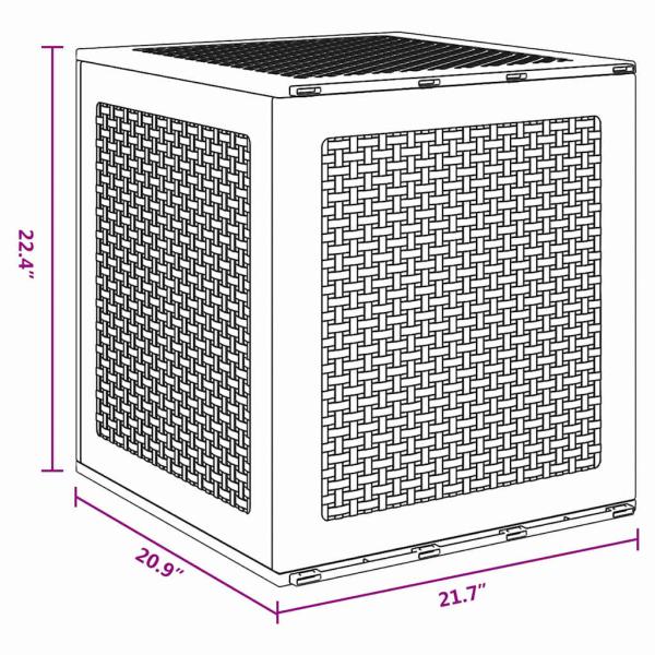 Gartenlagerbox Weiß 55x53x57 cm PP