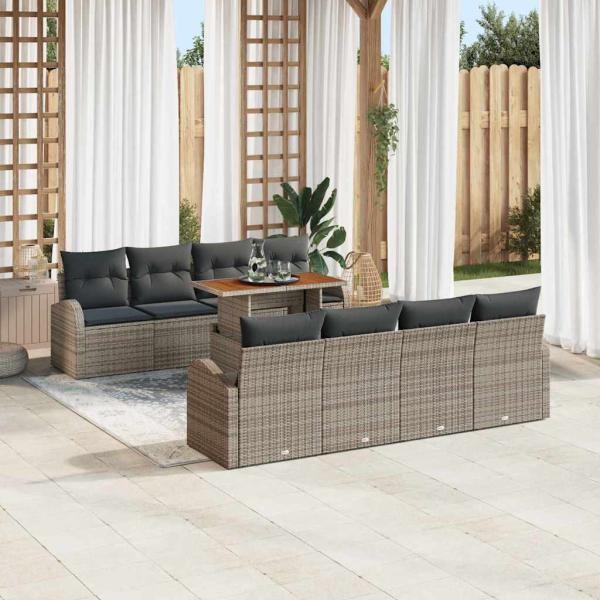 ARDEBO.de - Garten-Sofa-Set 7 stk. Grau 100 x 55 x 73 cm