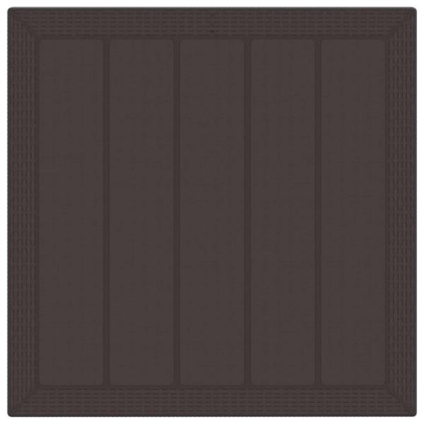 ARDEBO.de - Garten Essgruppe Set aus 3 Dunkelbraun Polypropylen