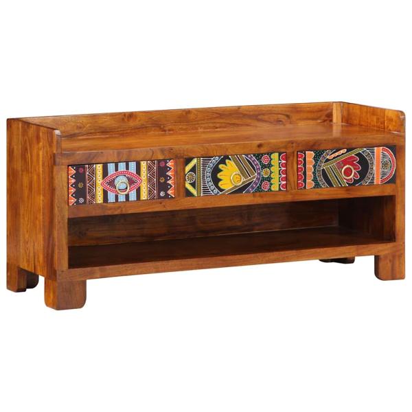 ARDEBO.de - Schuhbank 100x35x45 cm aus massivem Akazienholz