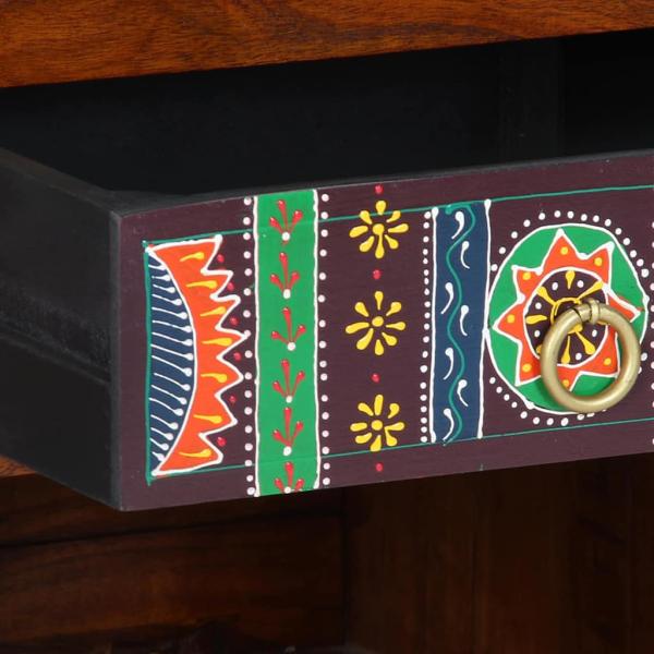 Beistelltische Braun Massivholz Mango Klein Dekorative Intarsien