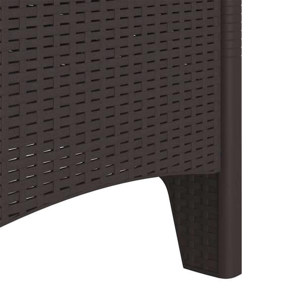 Gartenstuhl Set mit 4 Stühlen Braun mit cremefarbenem Kissen