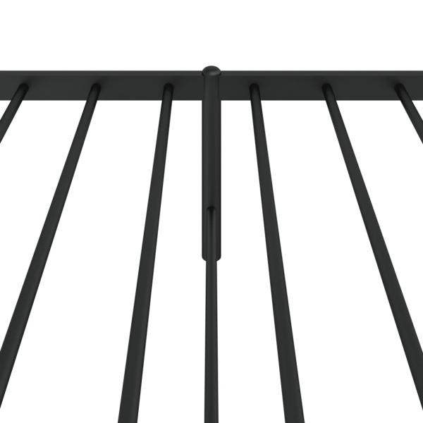 Bettgestell mit Kopfteil Metall Schwarz 90x200 cm