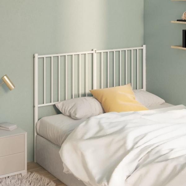 ARDEBO.de - Kopfteil Metall Weiß 120 cm