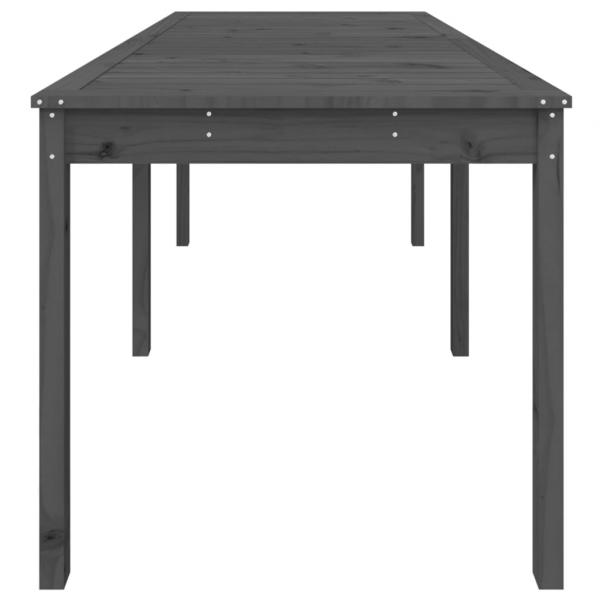 Gartentisch Grau 159,5x82,5x76 cm Massivholz Kiefer