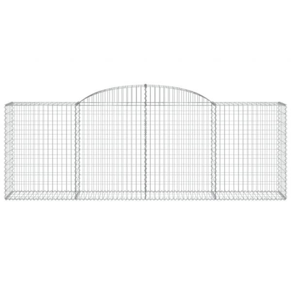 Gabionen mit Hochbogen 6 Stk. 300x50x100/120cm Verzinktes Eisen