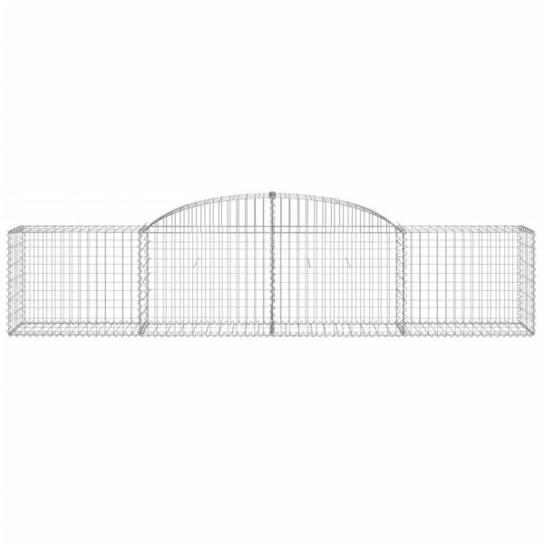 Gabionen mit Hochbogen 9 Stk. 300x50x60/80 cm Verzinktes Eisen