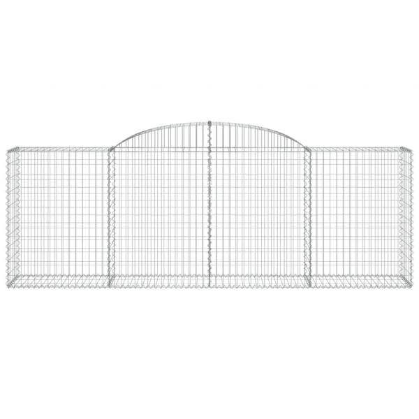 Gabionen mit Hochbogen 25 Stk 300x50x100/120cm Verzinktes Eisen