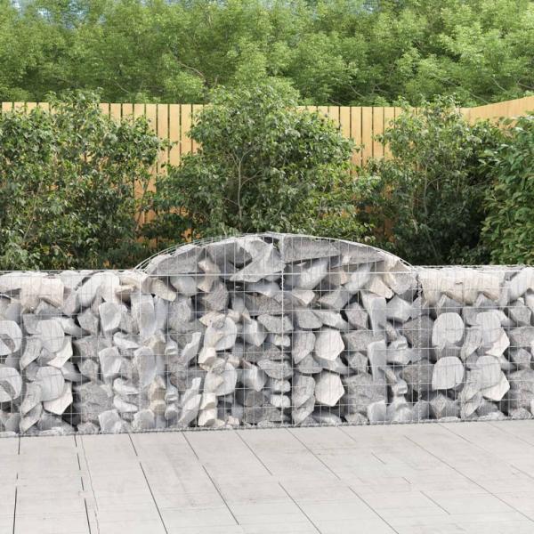 ARDEBO.de - Gabionen mit Hochbogen 11 Stk. 300x50x80/100cm Verzinktes Eisen
