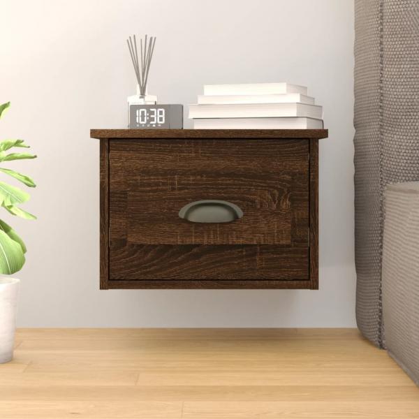 ARDEBO.de - Wand-Nachttisch Braun Eichen-Optik 41,5x36x28 cm