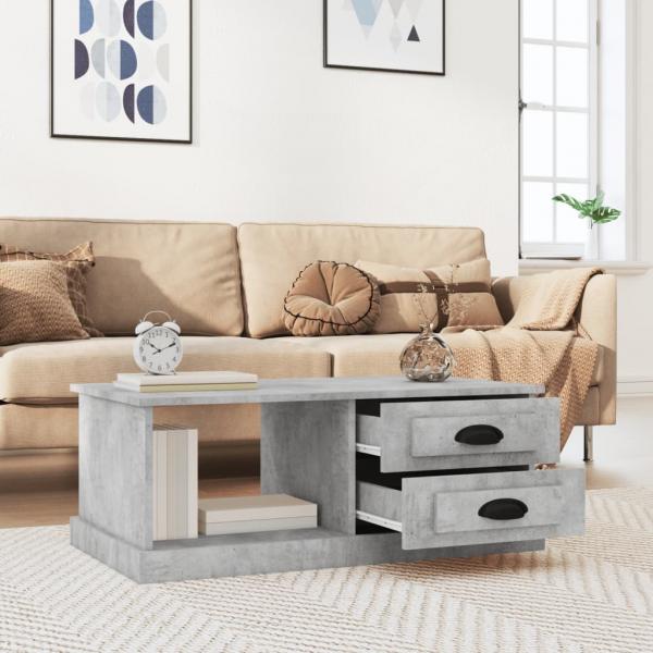 Couchtisch Betongrau 90x50x35 cm Holzwerkstoff