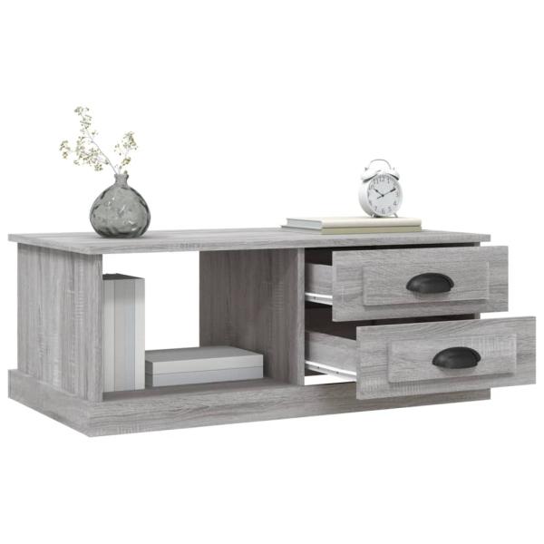 Couchtisch Grau Sonoma 90x50x35 cm Holzwerkstoff