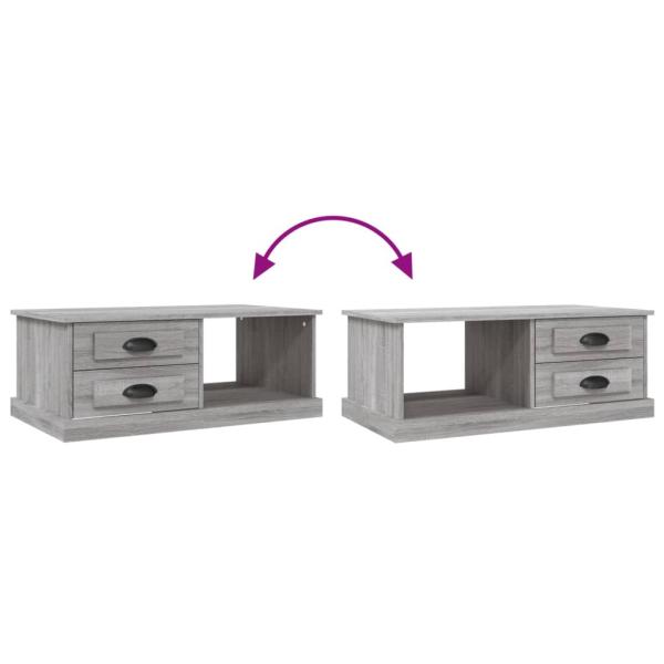 Couchtisch Grau Sonoma 90x50x35 cm Holzwerkstoff