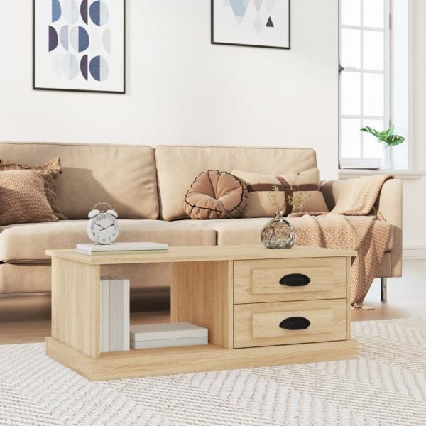 ARDEBO.de - Couchtisch Sonoma-Eiche 90x50x35 cm Holzwerkstoff