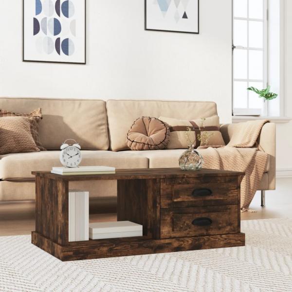 ARDEBO.de - Couchtisch Räuchereiche 90x50x35 cm Holzwerkstoff