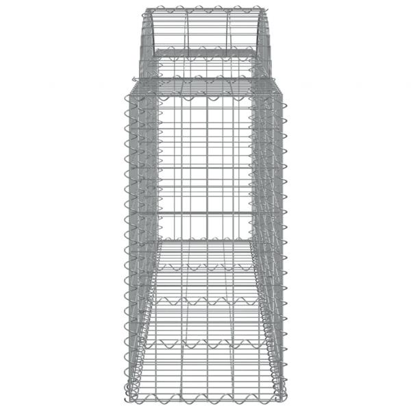 Gabionen mit Hochbogen 30 Stk. 200x50x80/100cm Verzinktes Eisen