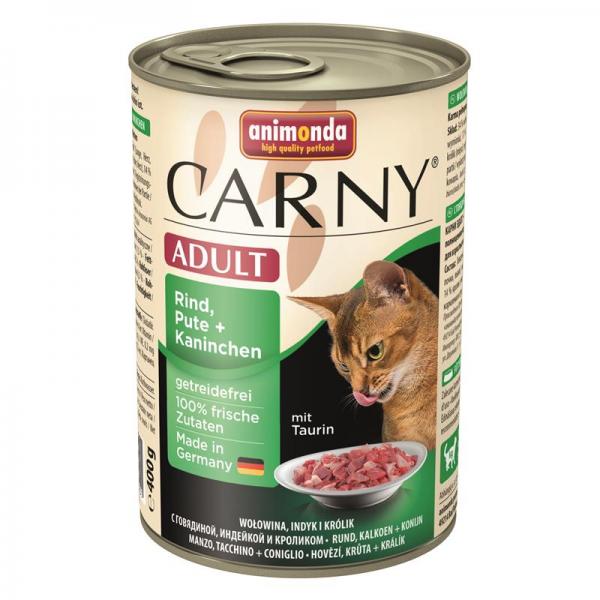 ARDEBO.de Animonda Cat Carny Adult Rind, Pute & Kaninchen 400g