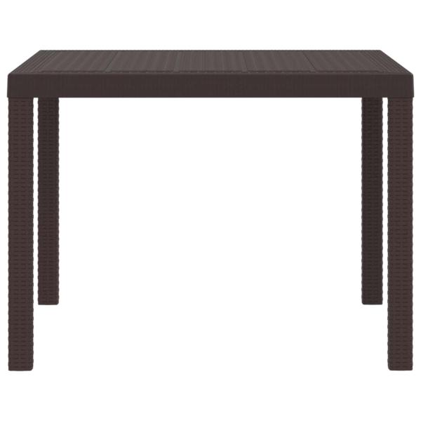 Terrassentisch Braun Polypropylen Quadratisch 1 m Leicht