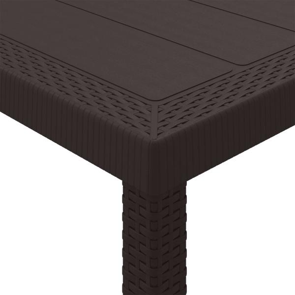 Gartentisch Braun 100 x 100 x 73 cm Poly-Rattan