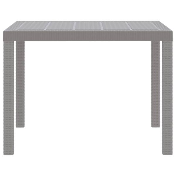 Gartentisch Hellgrau Kunststoff Standard Langlebig