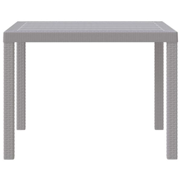 Gartentisch Hellgrau Kunststoff Standard Langlebig