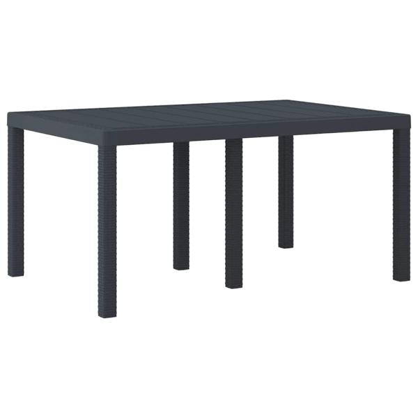 Outdoor Tisch Anthrazit Kunststoff Medium Langlebig