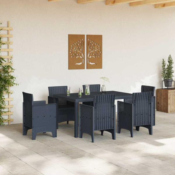 Outdoor Tisch Anthrazit Kunststoff Medium Langlebig