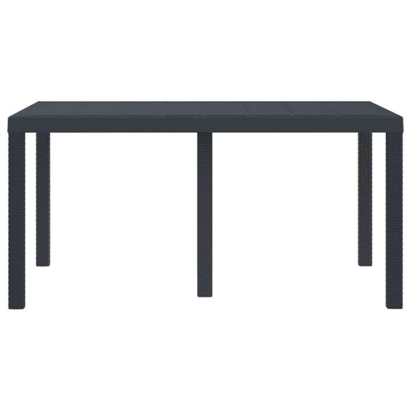 Outdoor Tisch Anthrazit Kunststoff Medium Langlebig