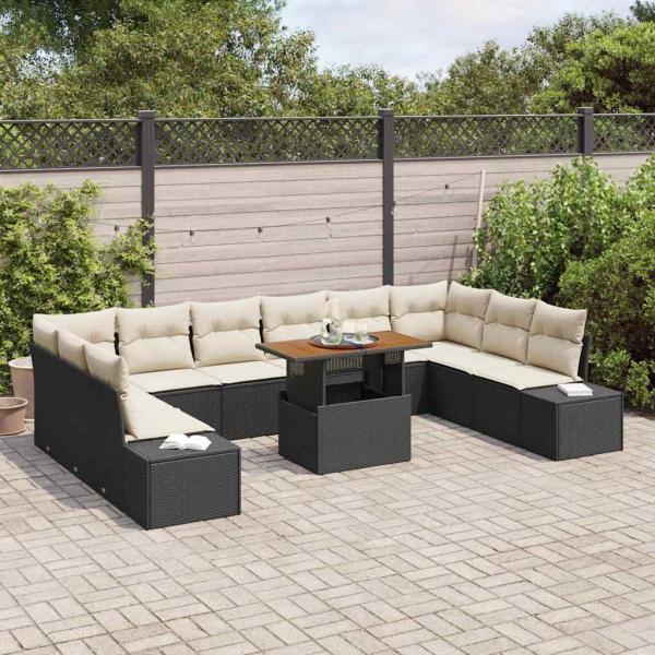 Garten Sofa Set 11-teilig Beige Aluminium Garten Sofa Set