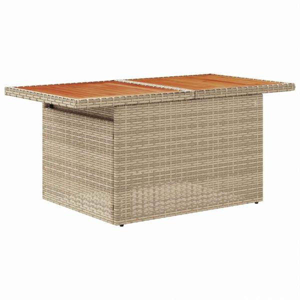 Garten Sofa Set Set von 9 Beige, Grau Rattan, Polyester
