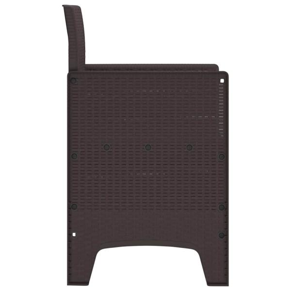 Gartenstühle 4 Stück Braun Poly Rattan