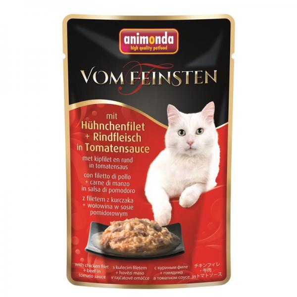 ARDEBO.de Animonda Cat vom Feinsten mit Hühnchenfilet & Rindfleisch in Tomatensauce 50g