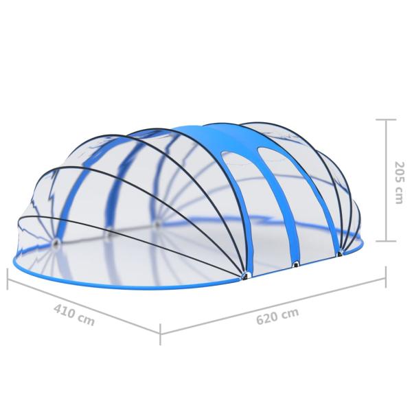 Pool-Kuppel Oval 620x410x210 cm