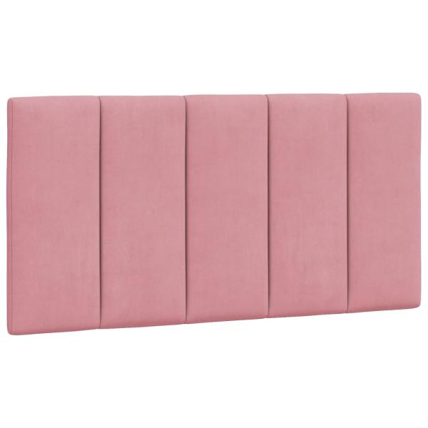 Bett mit Matratze Rosa 100x200 cm Samt