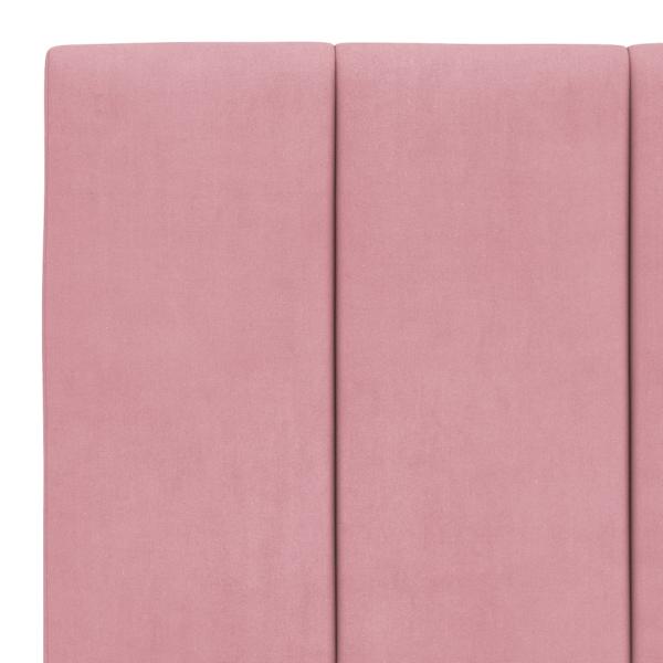 Bett mit Matratze Rosa 100x200 cm Samt