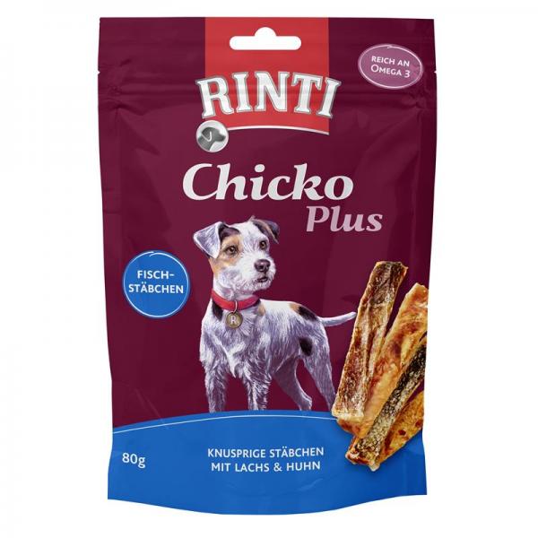 ARDEBO.de Rinti Chicko Plus Fischstächen mit Lachs & Huhn 80 g