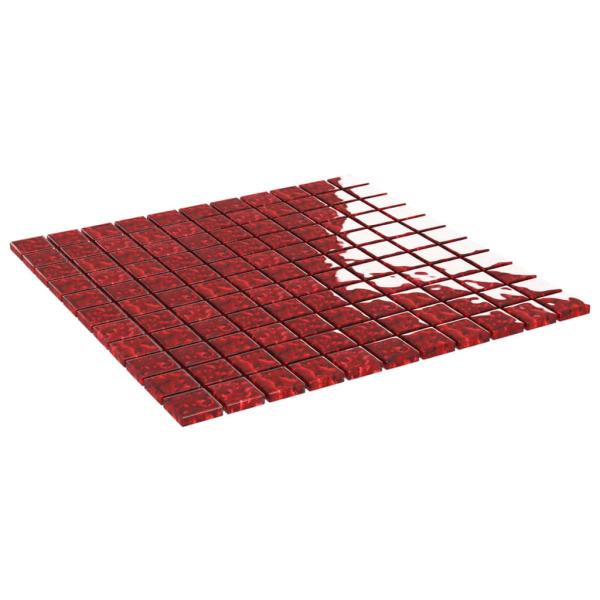 Mosaikfliesen 11 Stk. Rot 30x30 cm Glas