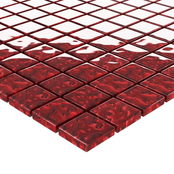 Mosaikfliesen 11 Stk. Rot 30x30 cm Glas