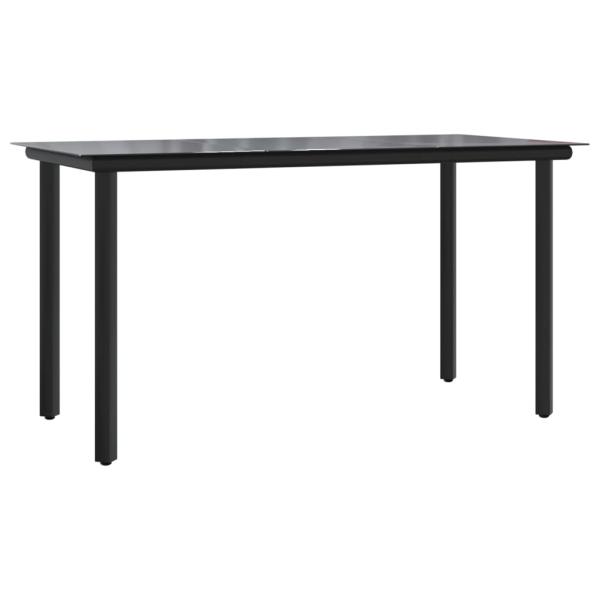 7-tlg. Garten-Essgruppe mit Kissen Grau Poly Rattan